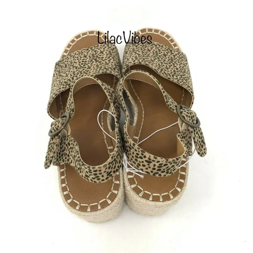Universal Thread Morgan Leopard Print Espadrille Size‎ 9.5